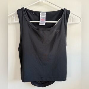 Gymshark Women's Black Cut Out Mesh Tank Top, Size Small